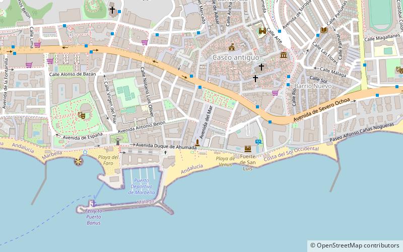 avenida del mar marbella location map