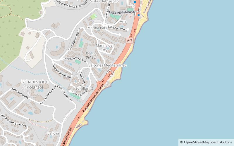 playa rocas del cura fuengirola location map