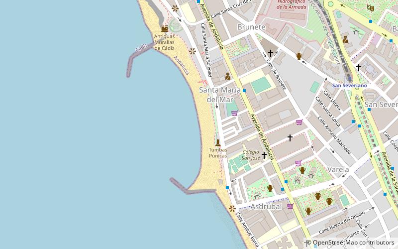 playa de santa maria del mar cadiz location map