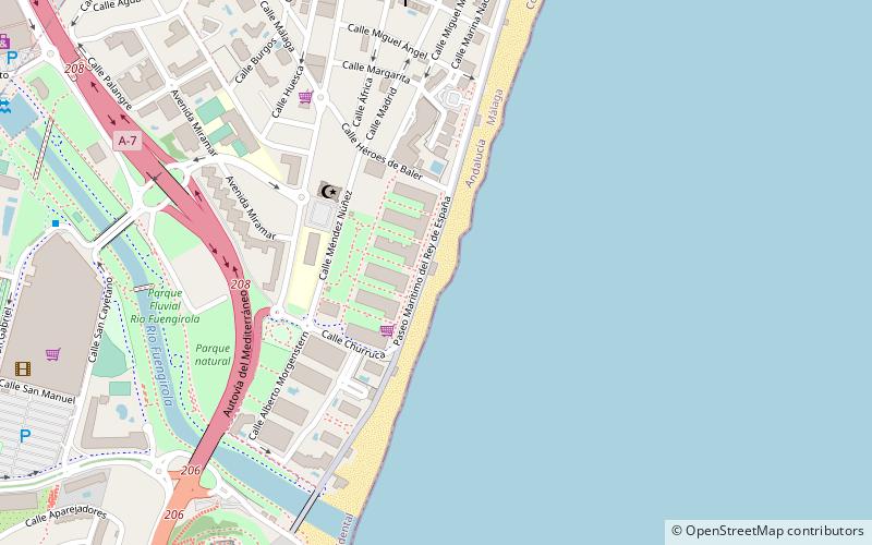 playa del castillo fuengirola location map