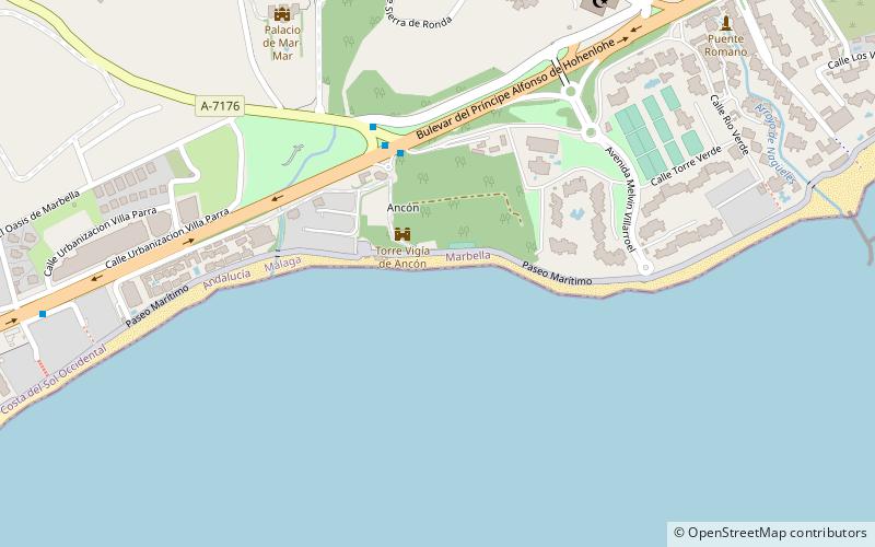 playa del ancon marbella location map