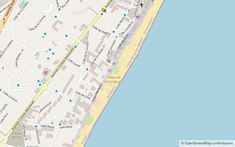 playa de la carihuela torremolinos location map