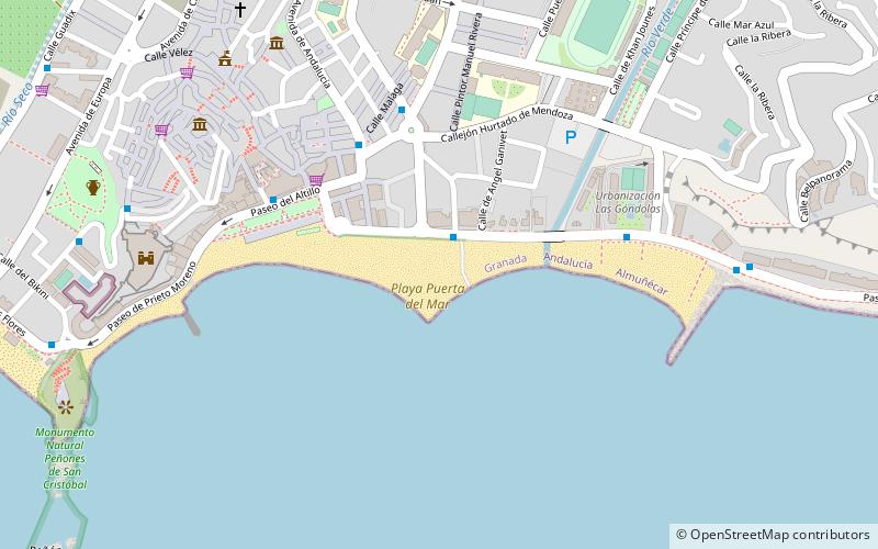 playa puerta del mar almunecar location map
