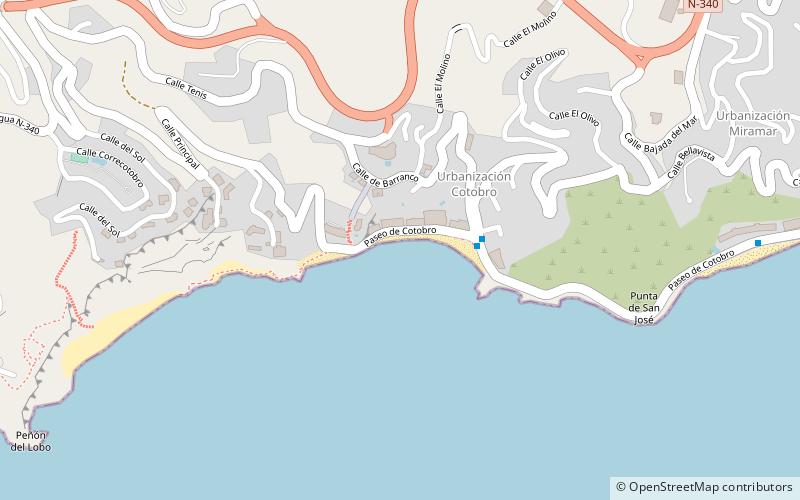 playa de cotobro almunecar location map