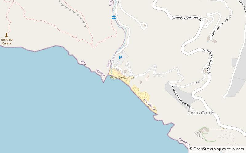 cantarrijan beach almunecar location map