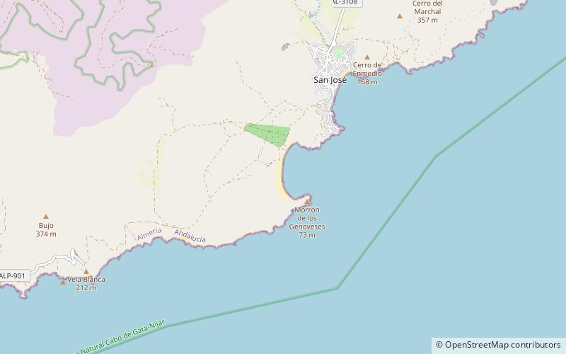 Playa de los Genoveses location map
