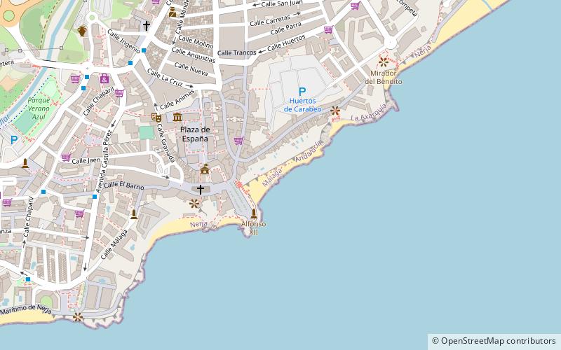 calahonda beach nerja location map