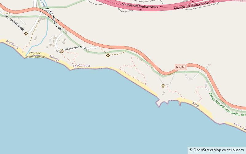 playa de las alberquillas nerja location map