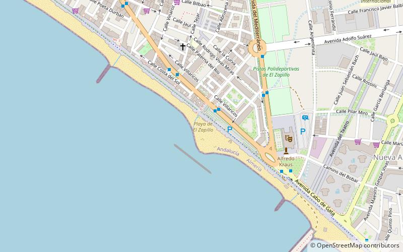 playa de el zapillo almeria location map