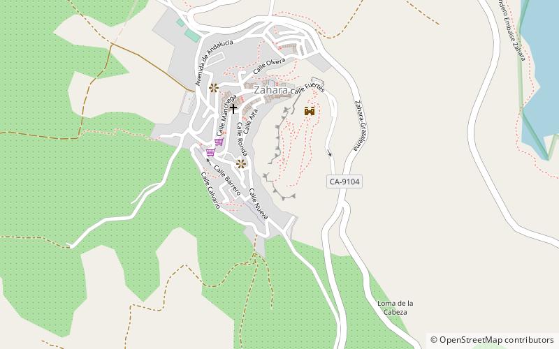 Castle of Zahara de la Sierra location map