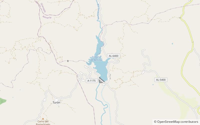 Benínar Reservoir location map