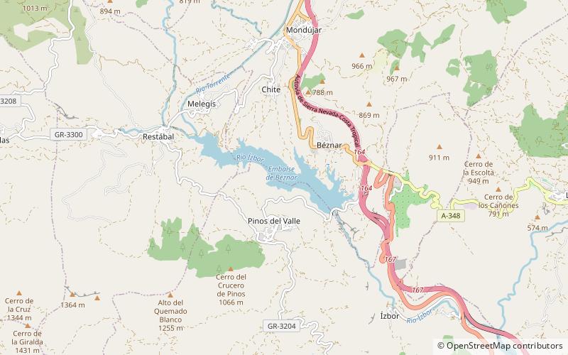 Béznar Reservoir location map