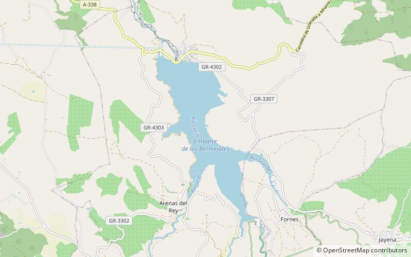 Los Bermejales Reservoir location map