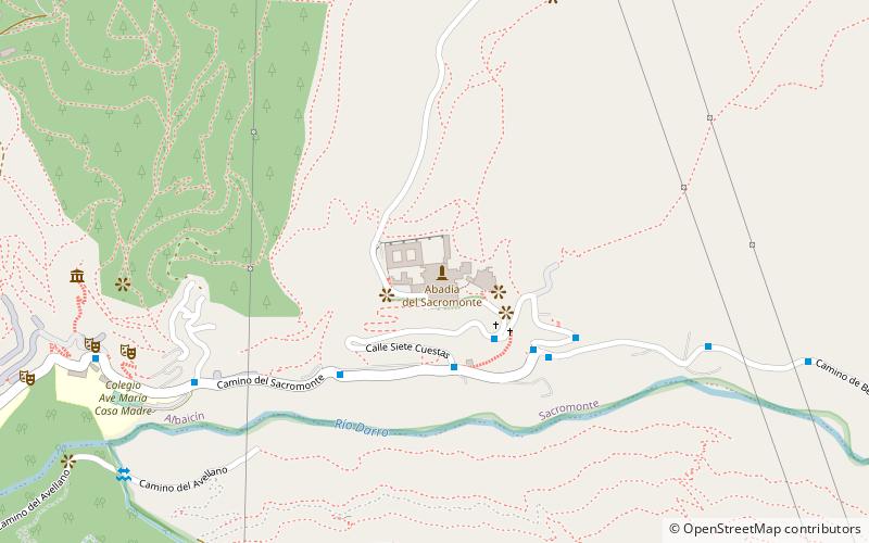Sacromonte Abbey location map