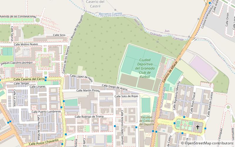 ciudad deportiva del granada cf location map