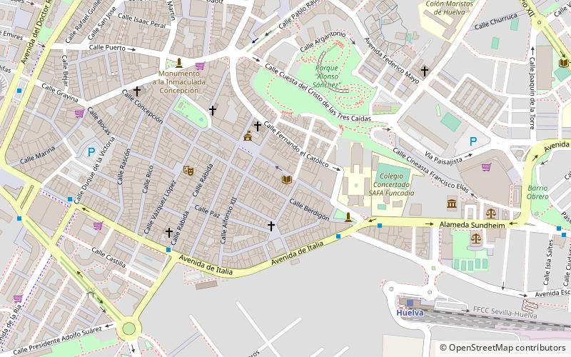 Huelva Public Library location map