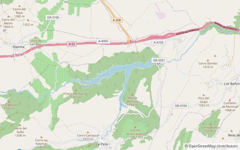 Francisco Abellán Reservoir location map