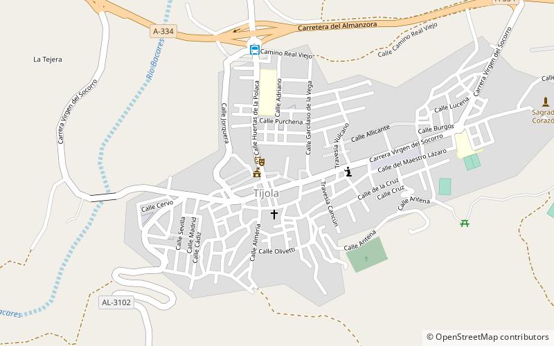 Tíjola location map