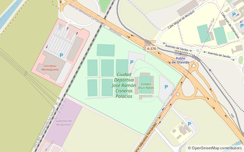 ciudad deportiva jose ramon cisneros palacios sewilla location map