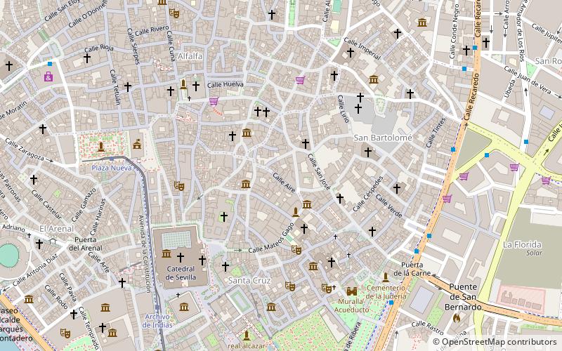 calle aire seville location map
