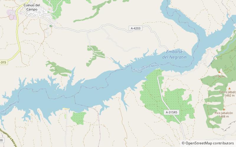 Negratín Reservoir location map