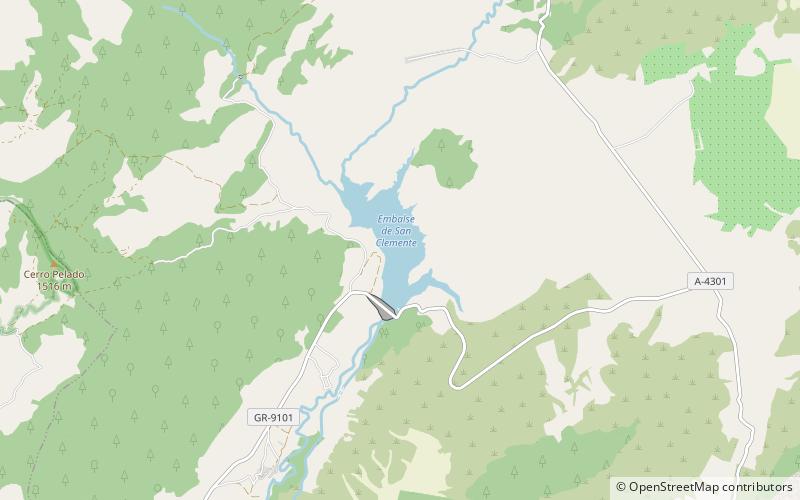 San Clemente Reservoir location map