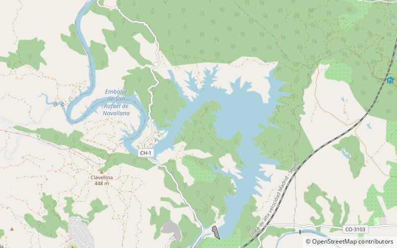San Rafael de Navallana Reservoir location map