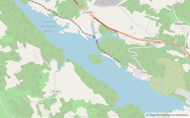 Puente Nuevo Reservoir location map