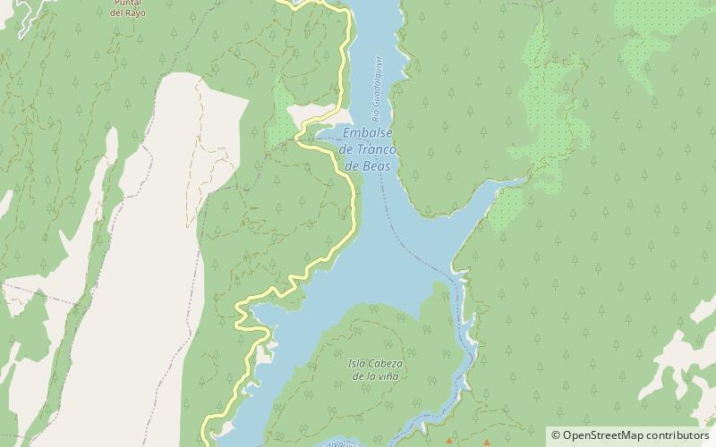 El Tranco de Beas Dam location map
