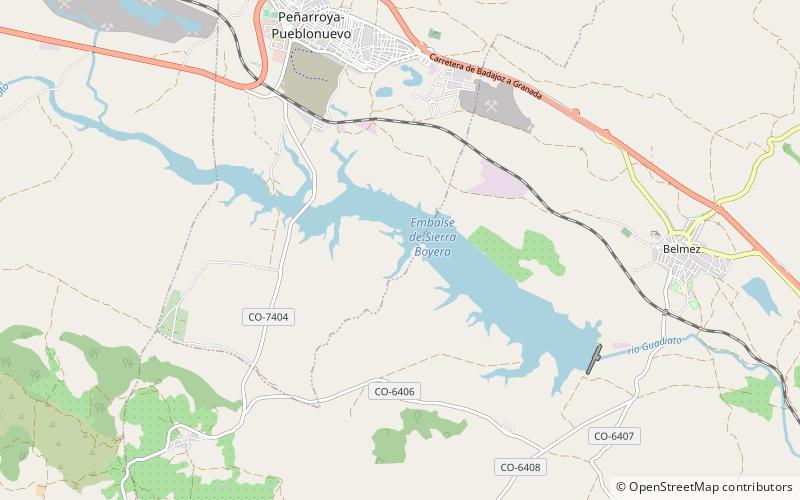 Sierra Boyera Reservoir location map