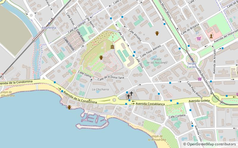 Lucentum Archaeological Site location map