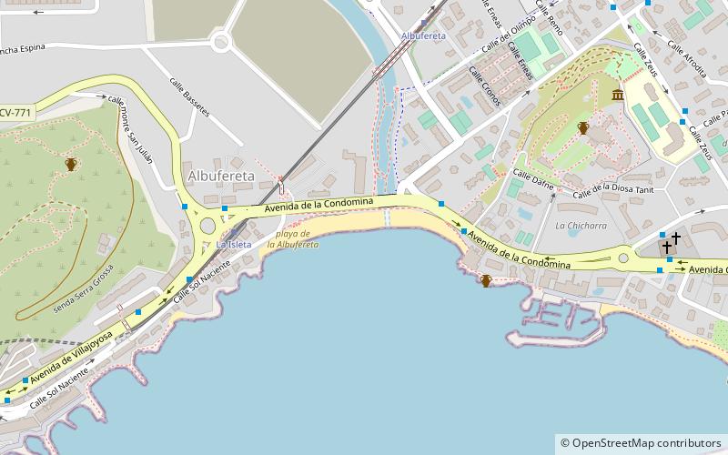 playa de la albufereta alicante location map