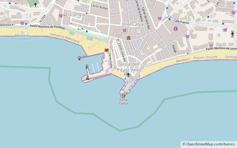 mal pas beach benidorm location map