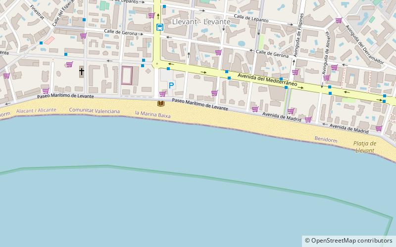 Levante Beach location map