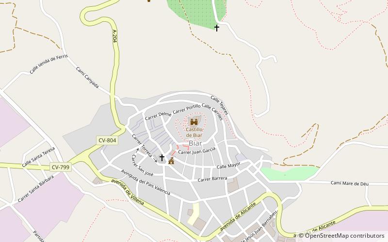 Castle of Biar location map