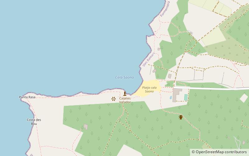 platja cala saona formentera location map