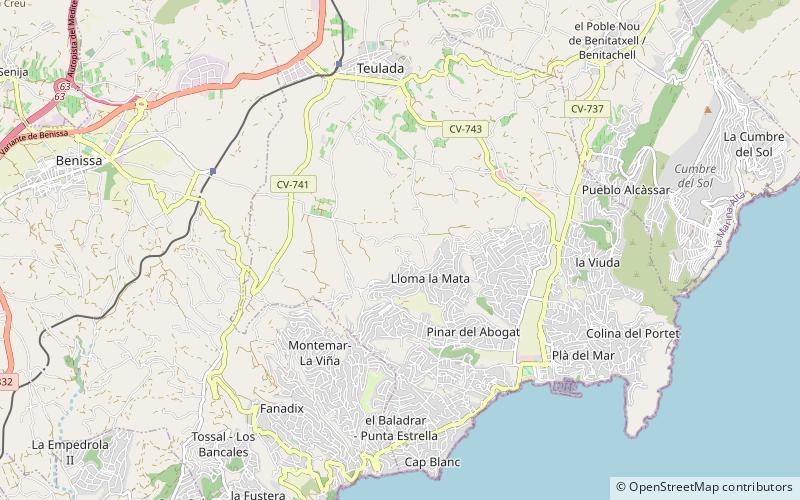 Teulada location map