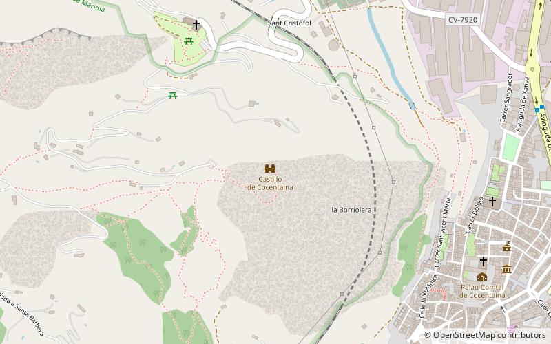 Cocentaina Castle location map