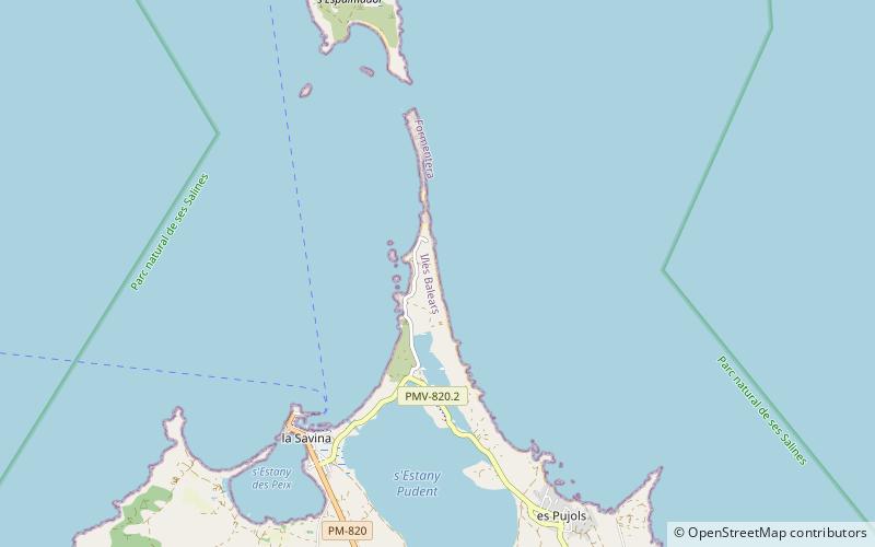 platja de ses salines formentera location map