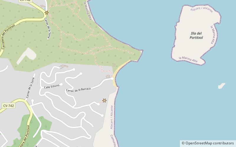 Platja La Barraca location map