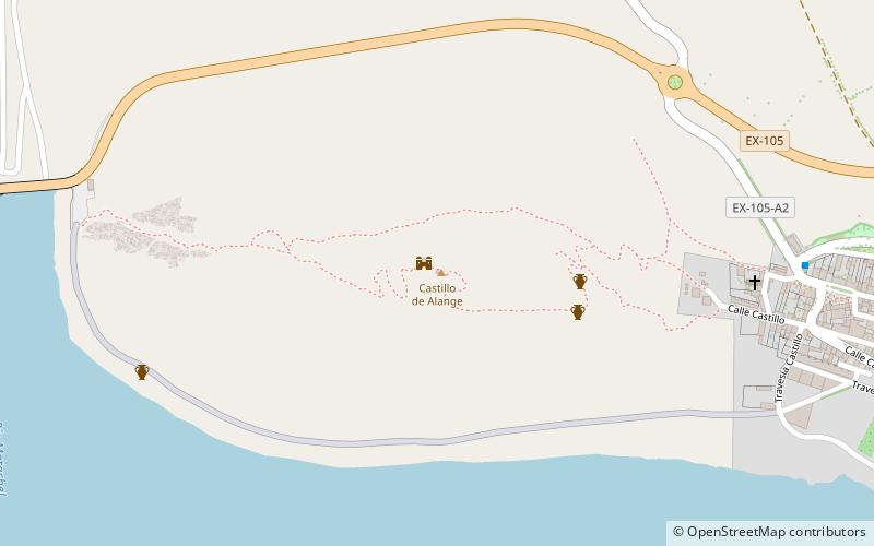 Castillo de Alange location map