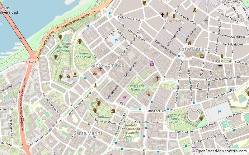calle menacho badajoz location map