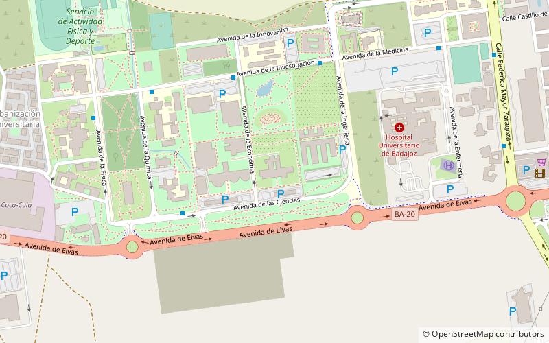 University of Extremadura location map