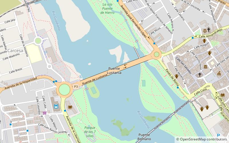 Puente Lusitania location map