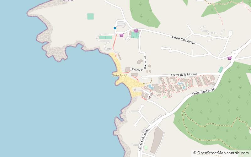 Cala Tarida location map