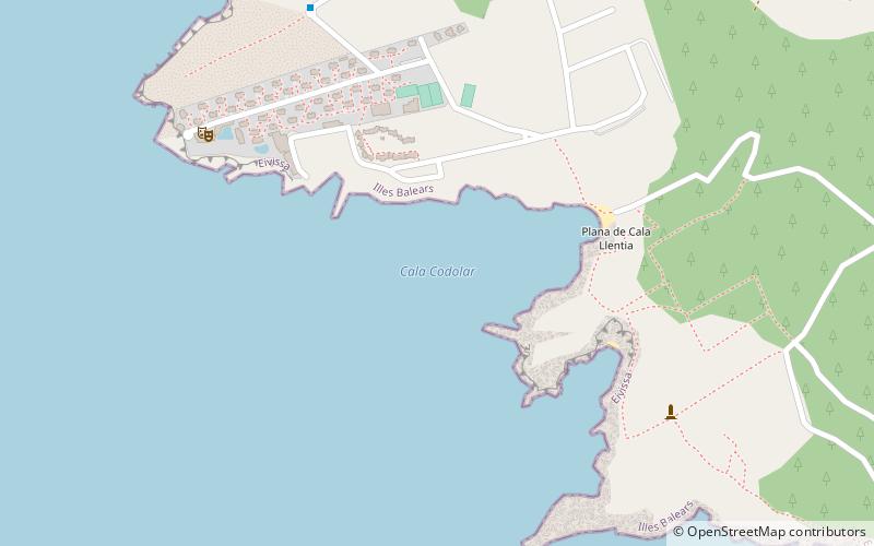 cala codolar ibiza location map