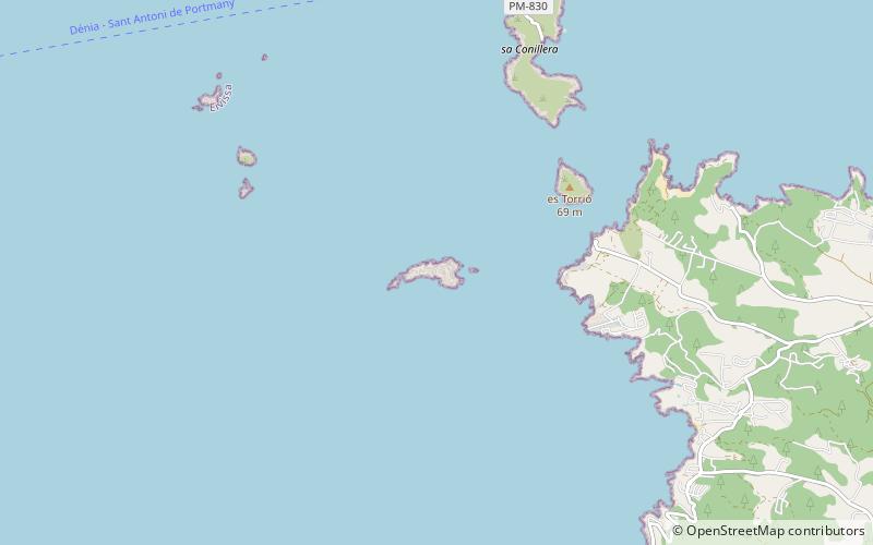 illa de sespartar sant antoni de portmany location map