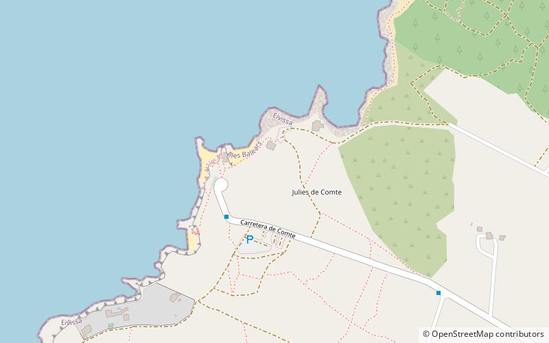 cala conta beach ibiza location map