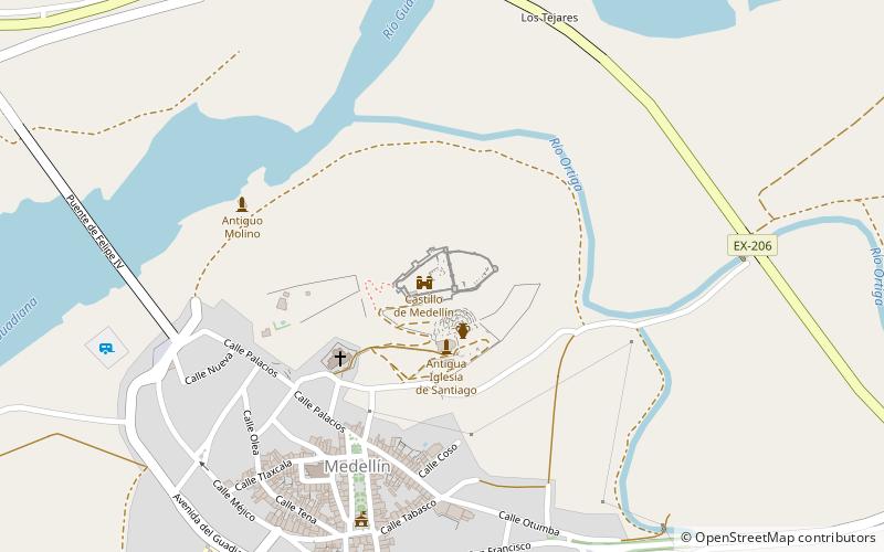castillo de medellin location map