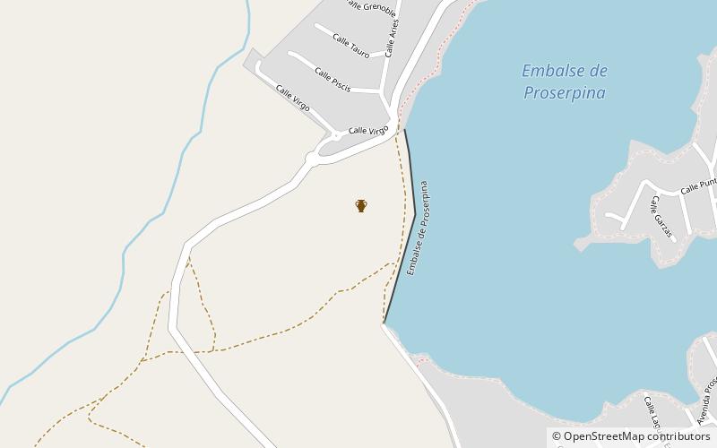 Proserpina Dam location map